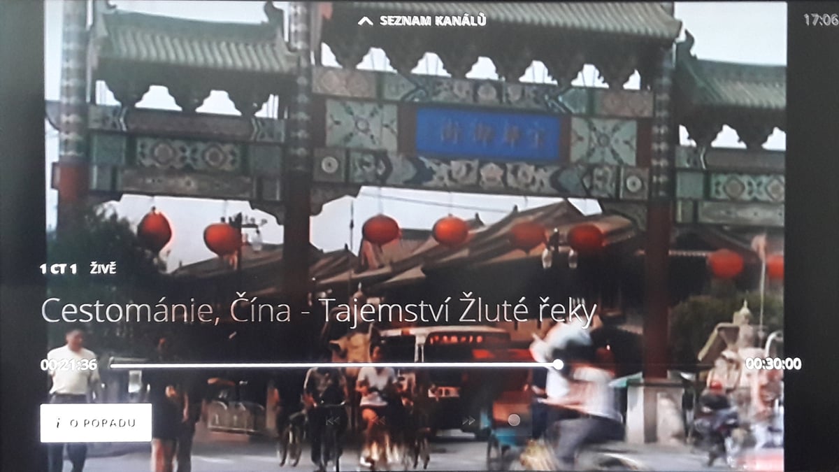 O2 TV - informace v obraze