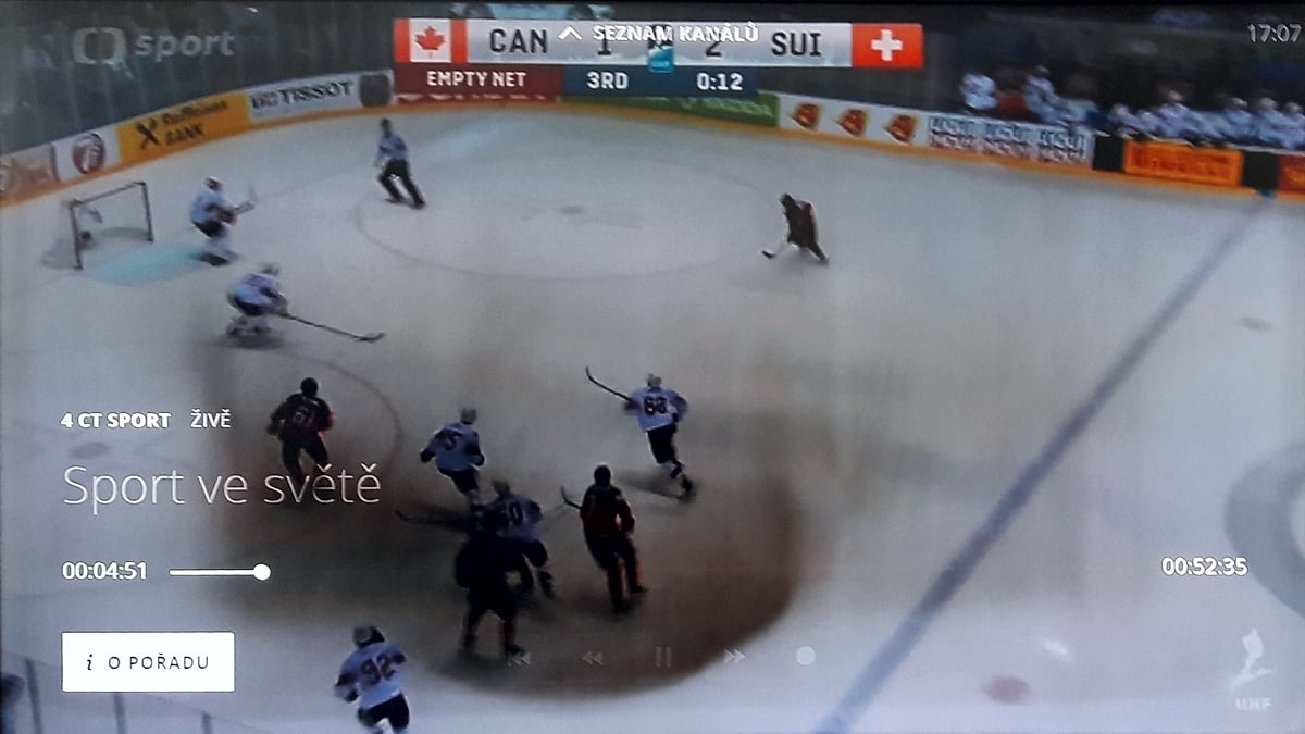 O2 TV - informace v obraze