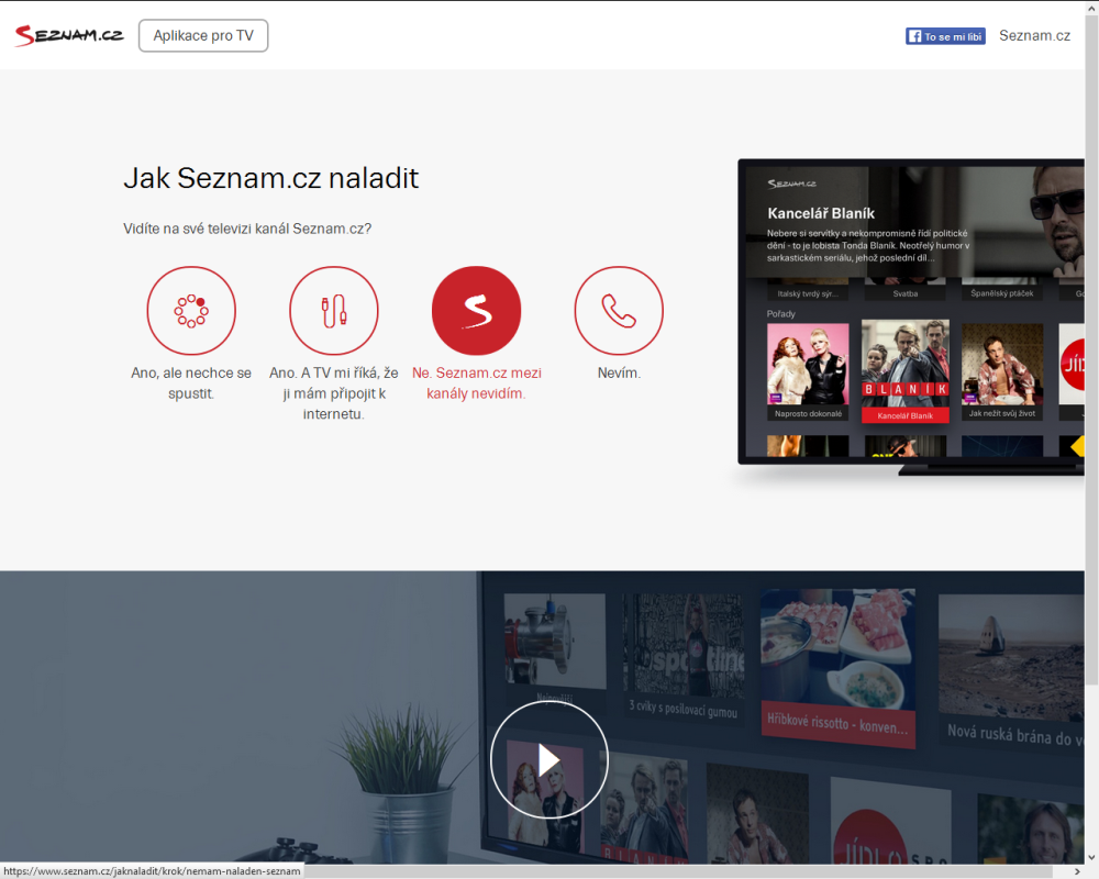 Pokud Seznam.cz mezi kanály nevidíte...