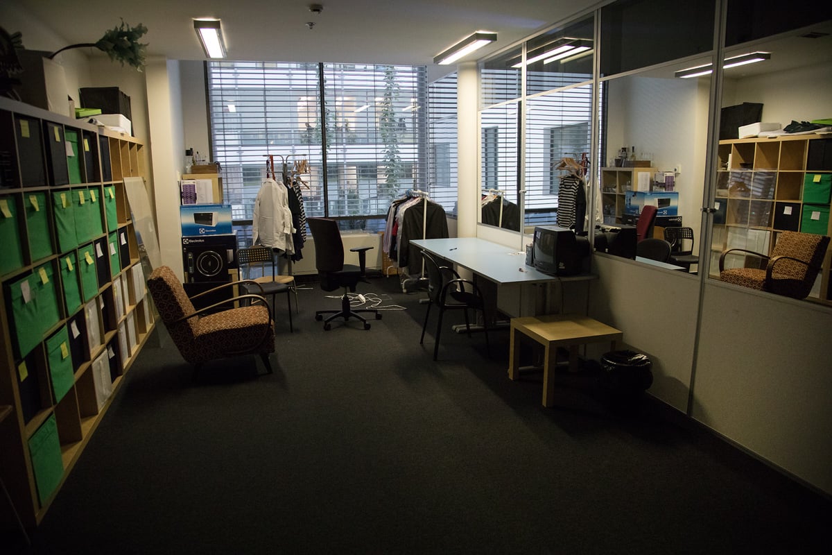 Maskérna a šatna v jednom.