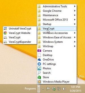 Nabídka Start ve Windows 8.1