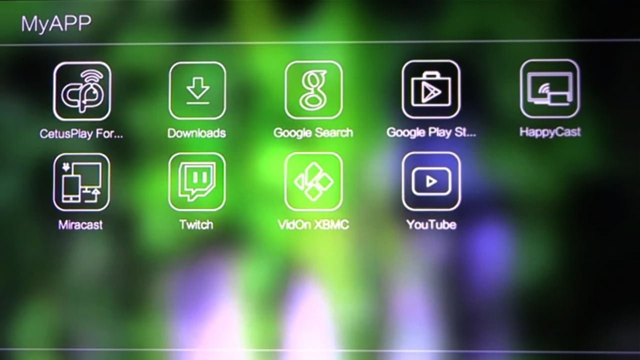 Egreat A10 - Hlavní menu