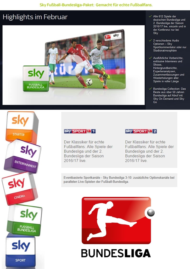 Sky Deutschland - programová nabídka