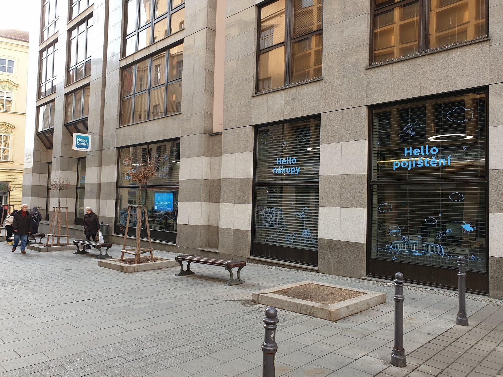 Bankomat Hello bank! je v Brně uvnitř pobočky. (Palác Kobližná, Kobližná 683/3, 602 00 Brno)