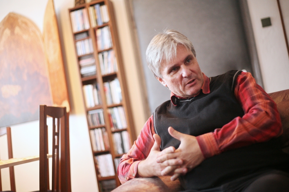 Při rozhovoru s ředitelem křesťanské televize Noe Leošem Ryškou