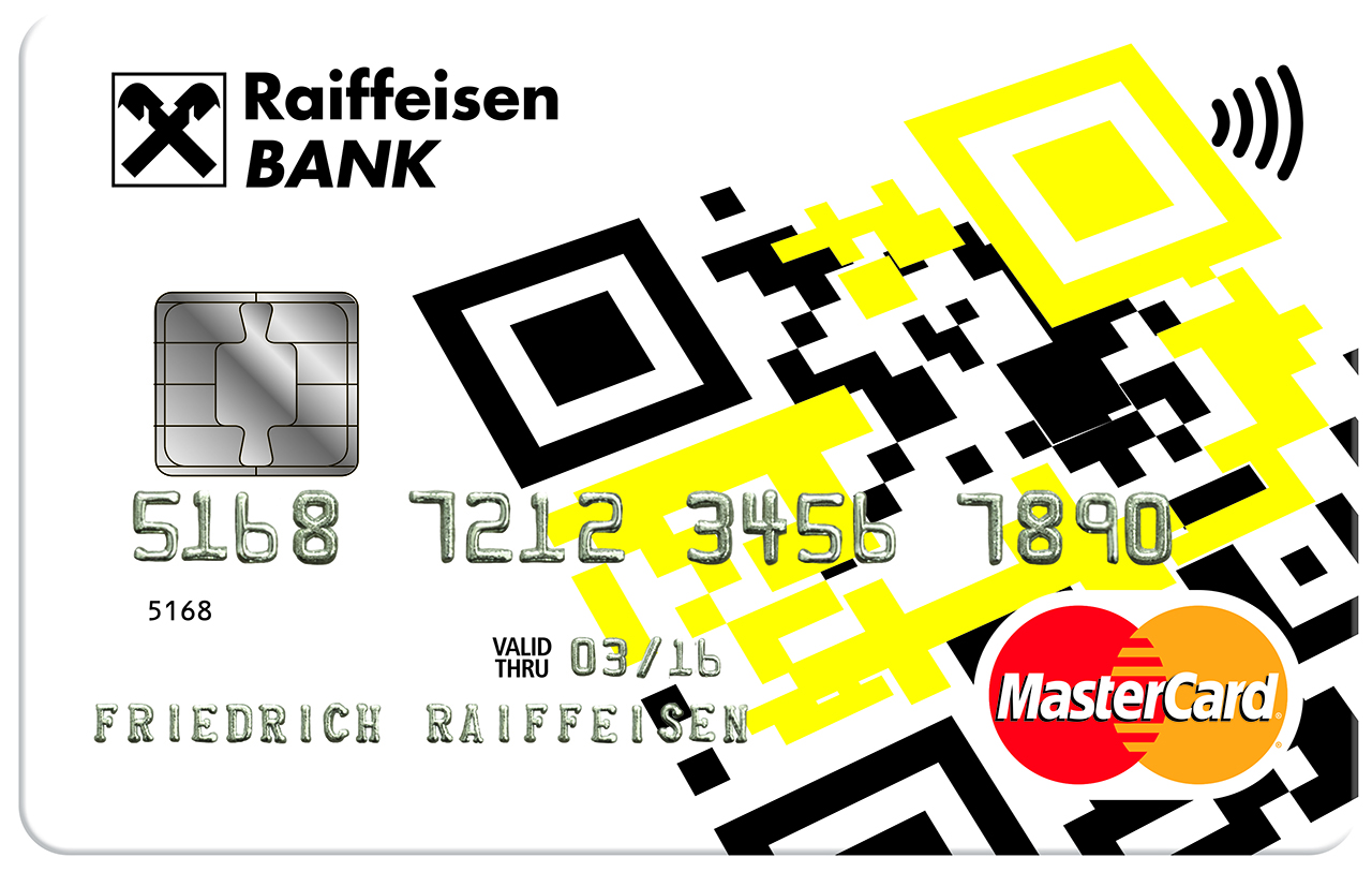 Platební karta Raiffeisenbank.