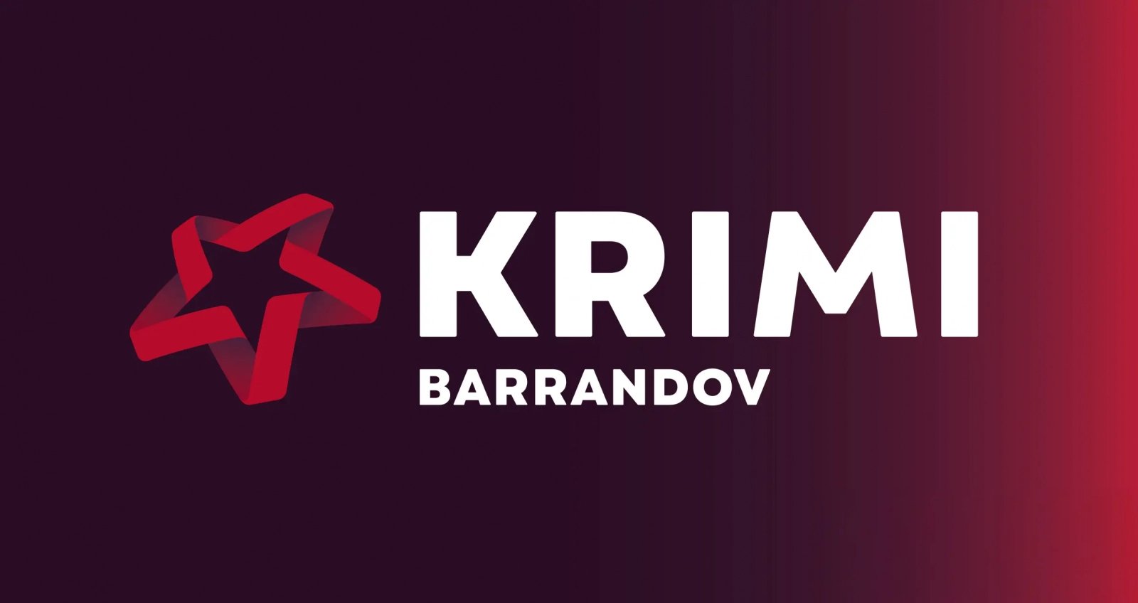 Nové logo tematického programu Krimi Barrandov, varianta negativ.