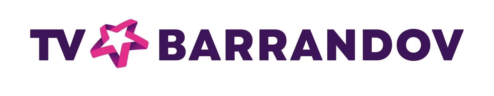 Podélná verze nového loga TV Barrandov.