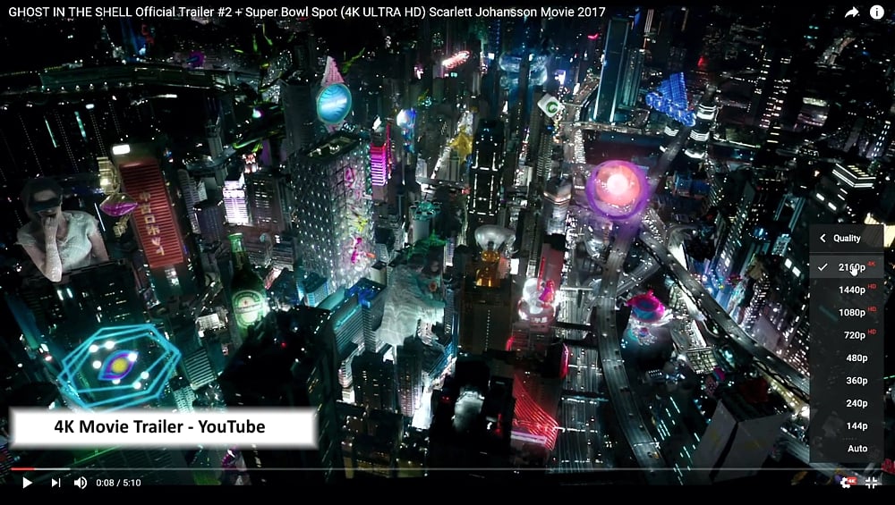 Ukázky přehrávání streamovaného videa