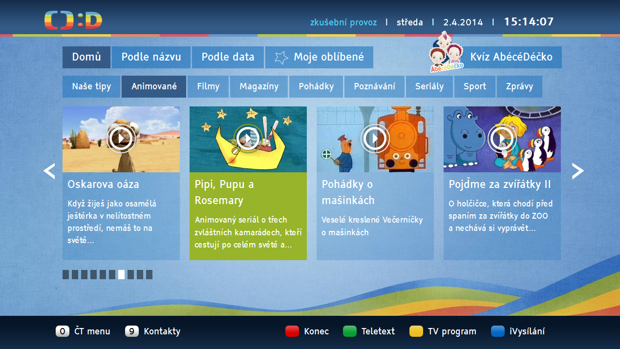 ÁbécéDéčko a "dětské" iVysílání novými hybridními aplikacemi ČT