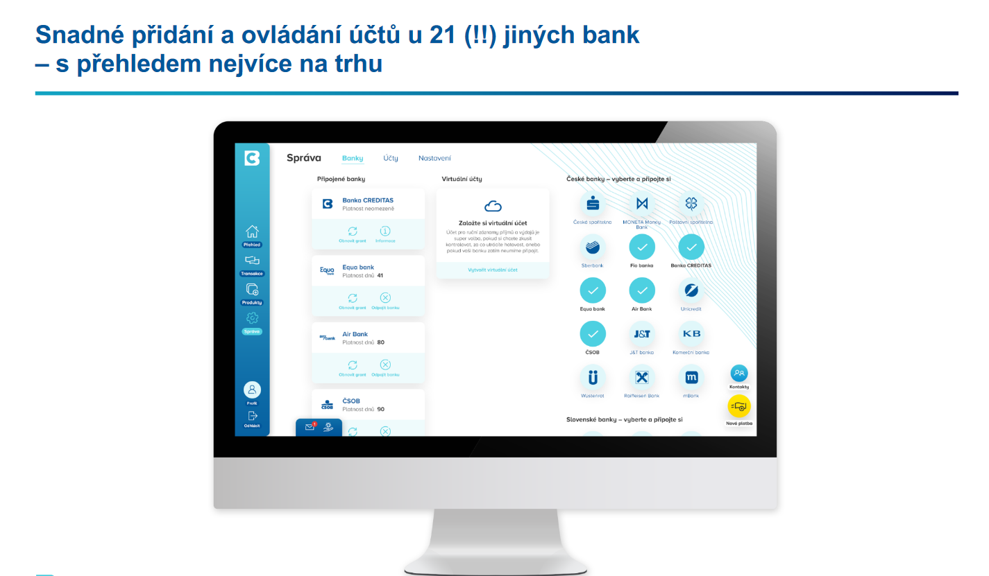 Nové internetové bankovnictví má širokou škálou služeb s úzkou provázaností na novou mobilní aplikaci.