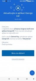 Mobilní aplikaci George čeká velká aktualizace, spojí se s ní George klíč. (22. 3. 2021)