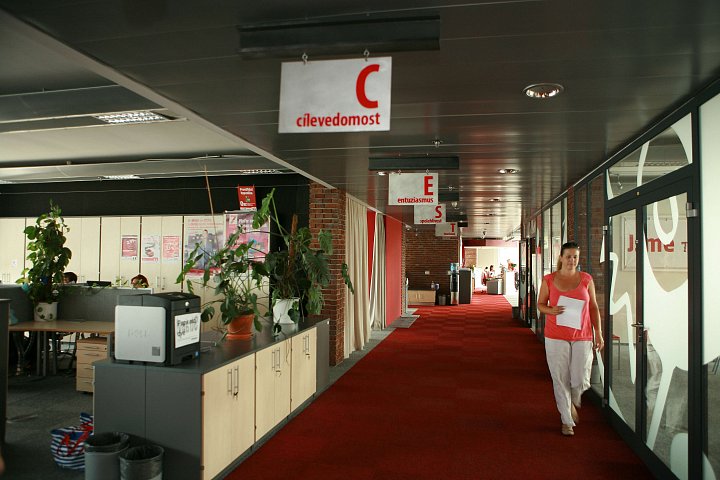 Interiér centrály mBank