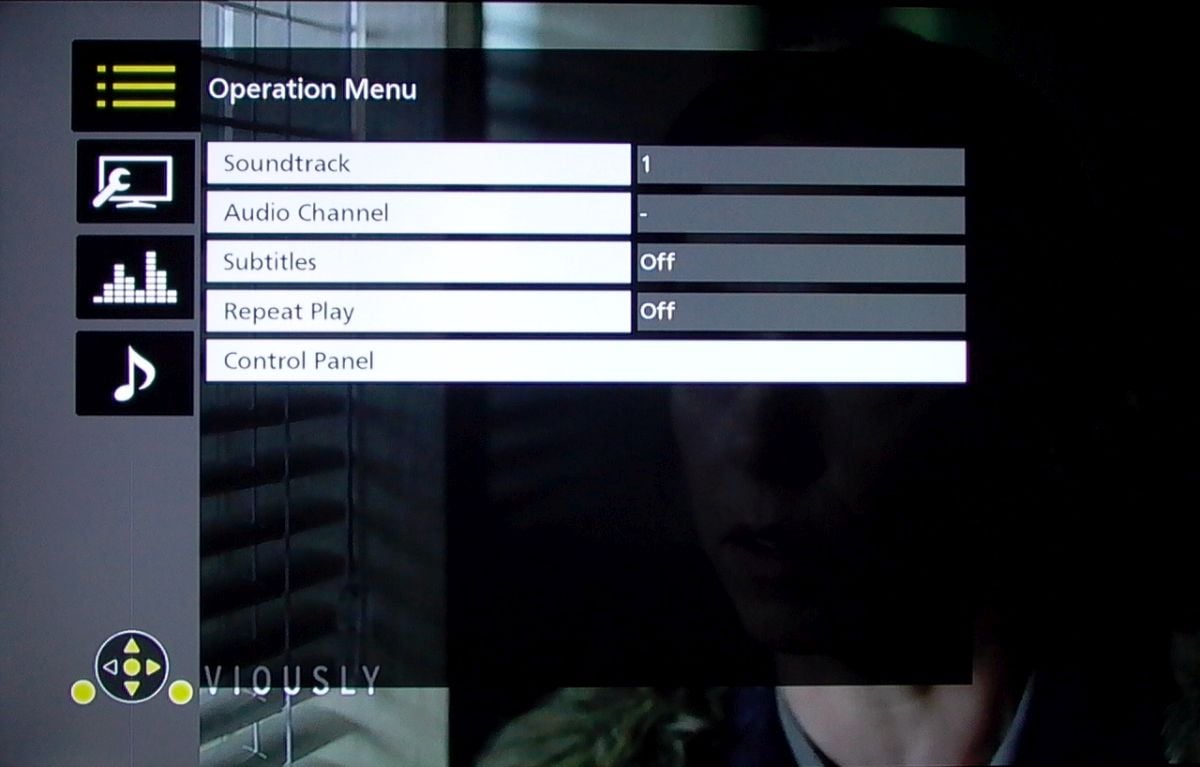 Panasonic DMP-UB700 – menu Option