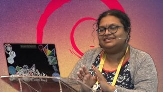 Sruthi Chandranová, vedoucí projektu Debian
