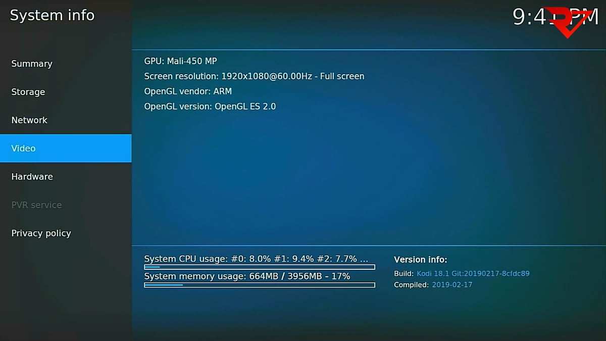 Uživatelské prostředí HK1 Mini+ s čipsetem Rockchip 3318