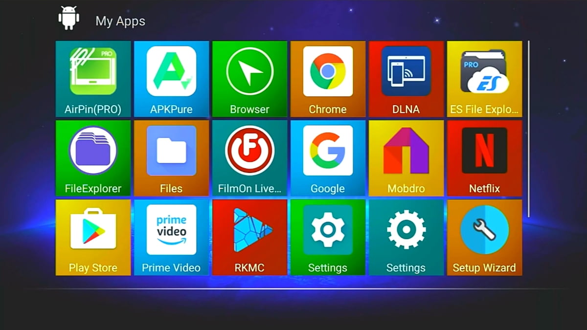 Uživatelské prostředí HK1 Mini+ s čipsetem Rockchip 3318