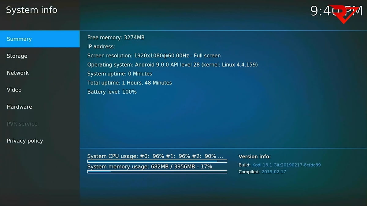 Uživatelské prostředí HK1 Mini+ s čipsetem Rockchip 3318
