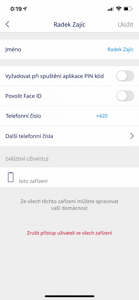 Mobilní aplikace pro ovládání O₂ Smart Boxu