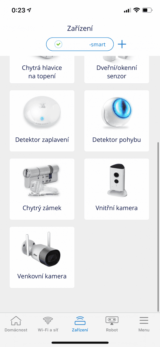 Mobilní aplikace pro ovládání O₂ Smart Boxu