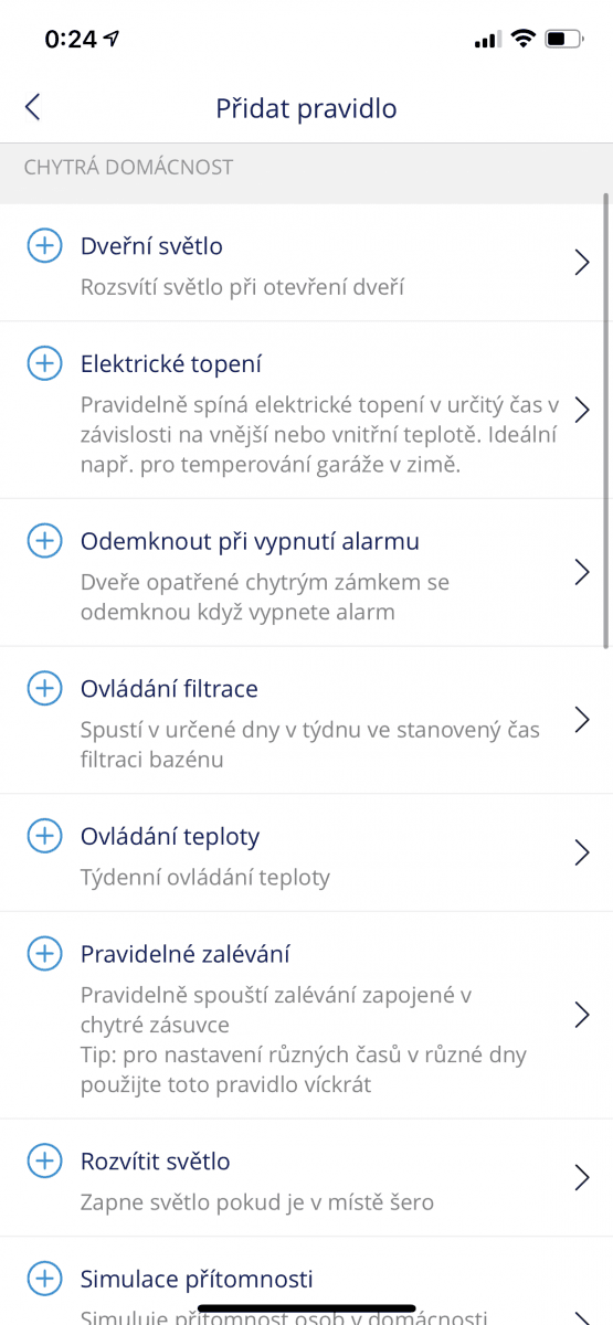 Mobilní aplikace pro ovládání O₂ Smart Boxu