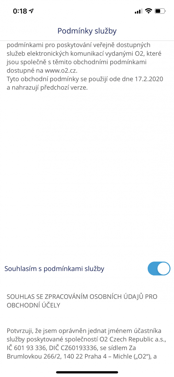 Mobilní aplikace pro ovládání O₂ Smart Boxu