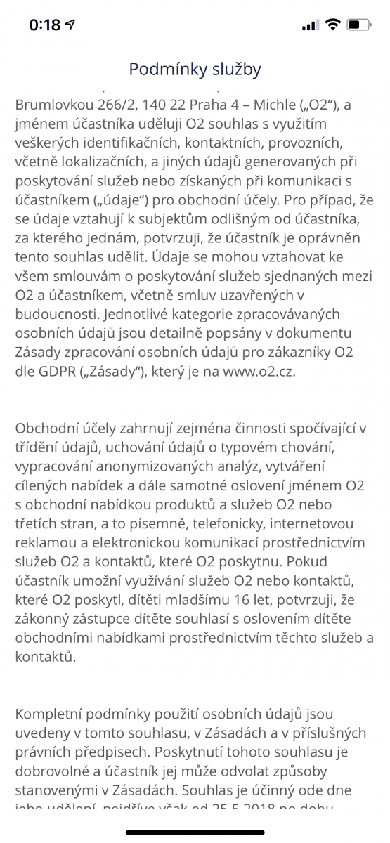 Mobilní aplikace pro ovládání O₂ Smart Boxu