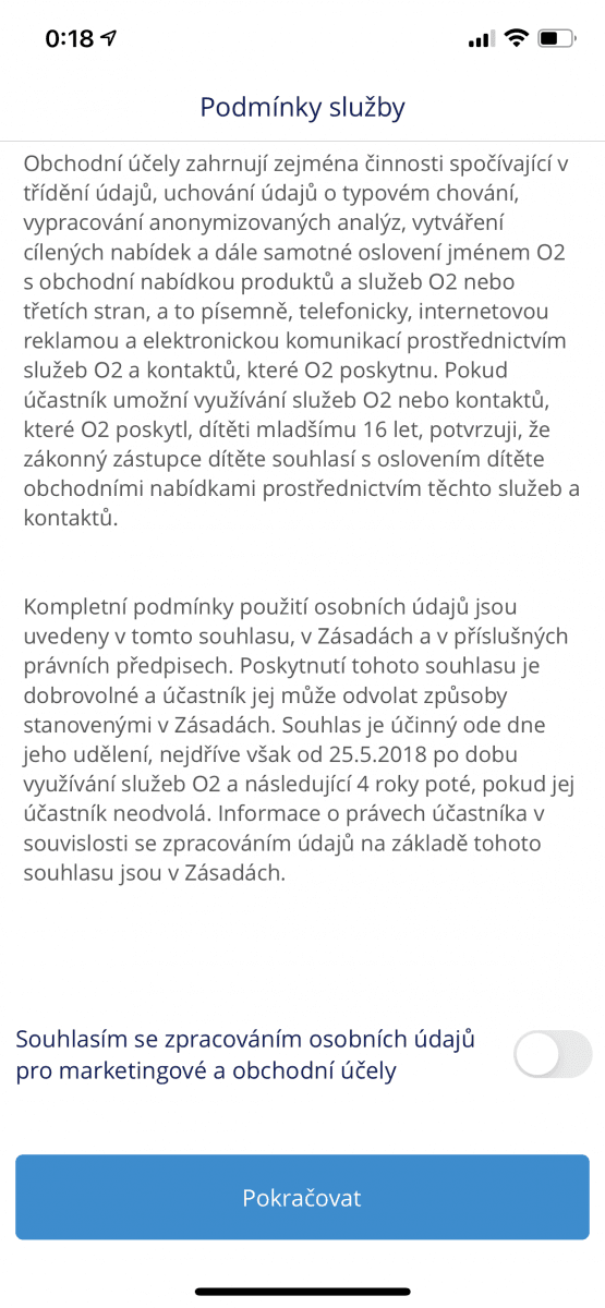 Mobilní aplikace pro ovládání O₂ Smart Boxu