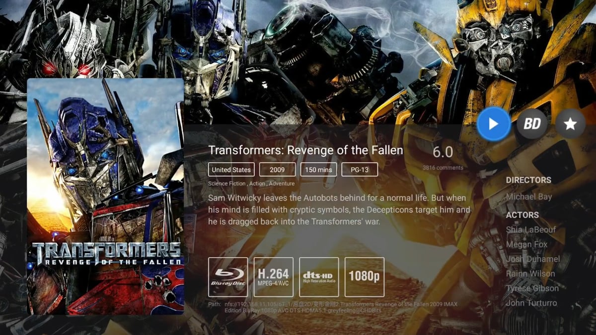 Zidoo X20 Pro - Karta souboru (filmu) a práce s ní 2/2