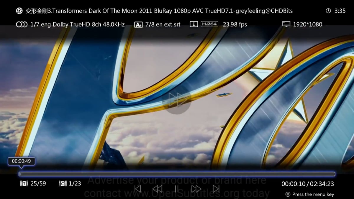 Zidoo X20 Pro - Karta souboru (filmu) a práce s ní 2/2