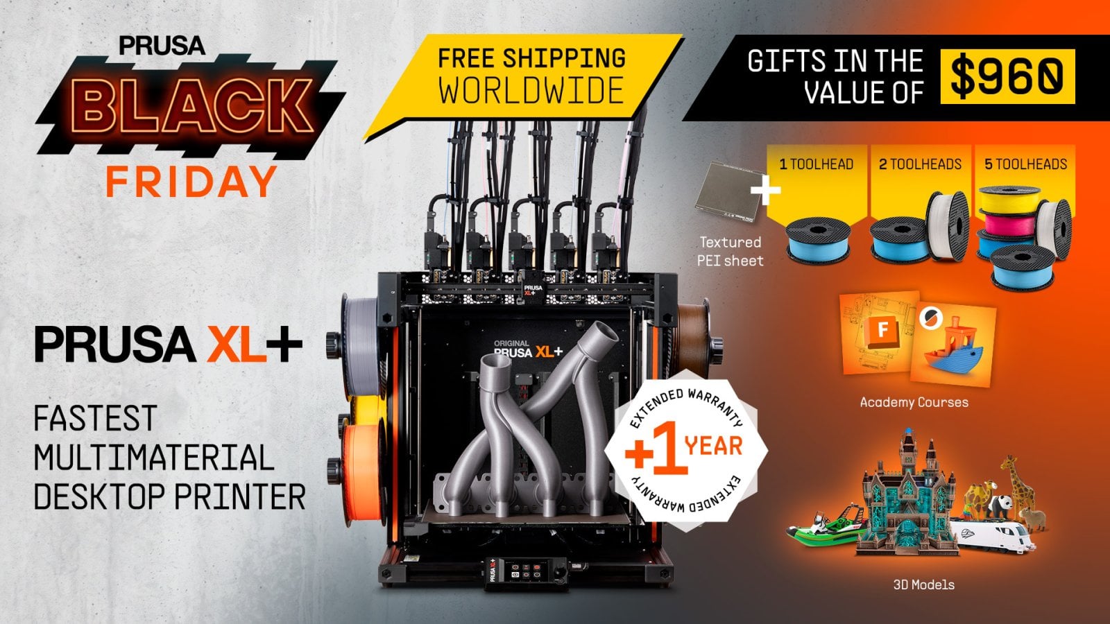 Nabídka dárků k nákupu Prusa XL+