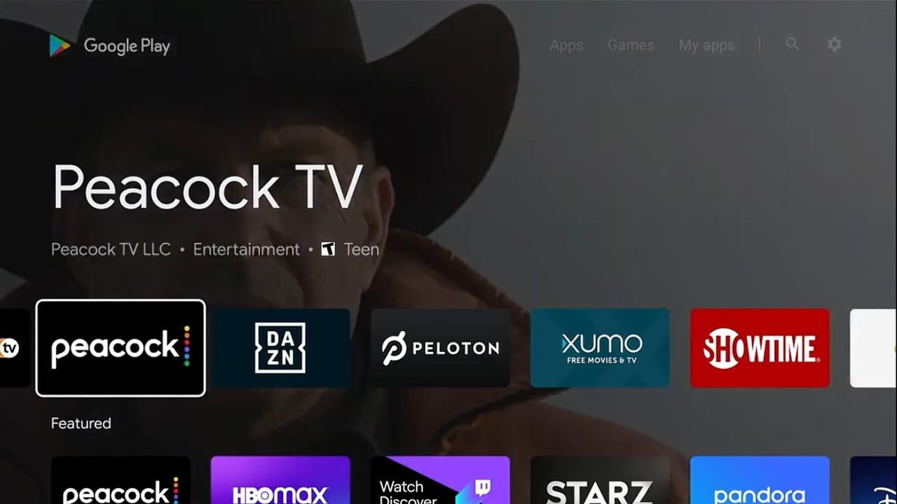 Peacock: aplikace pro Nvidia Shield