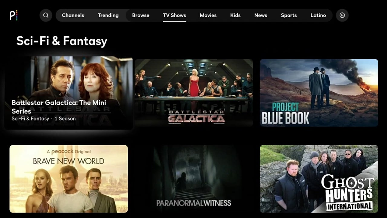Peacock: aplikace pro Nvidia Shield
