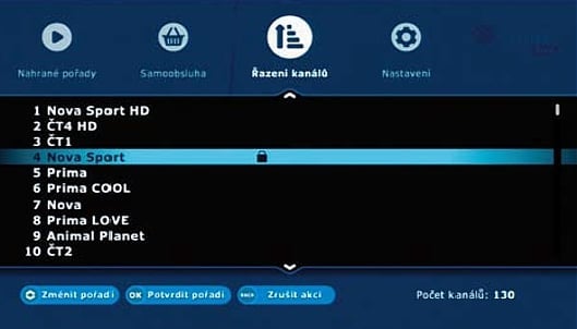 Uživatelské prostředí Poda TV