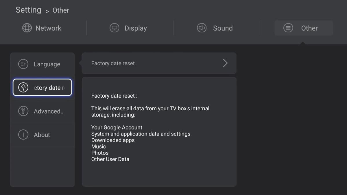Zidoo H6 Pro - Uživatelská nastavení – základní 2/2