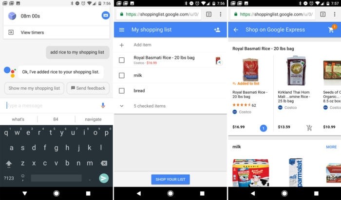 Nákupní seznam v Asistentovi Google