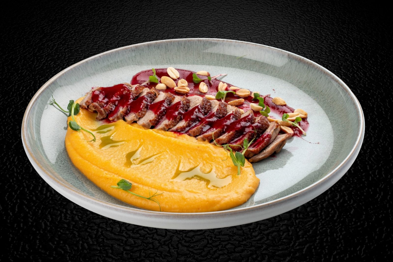 Kachní prsa s dýňovo-bramborovou kaší