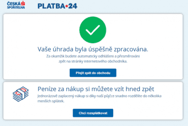 Platba 24, Česká spořitelna. (10.12.2020)