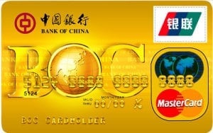 Co-brandová kreditní karta Union Pay Mastercard od Bank od China.
