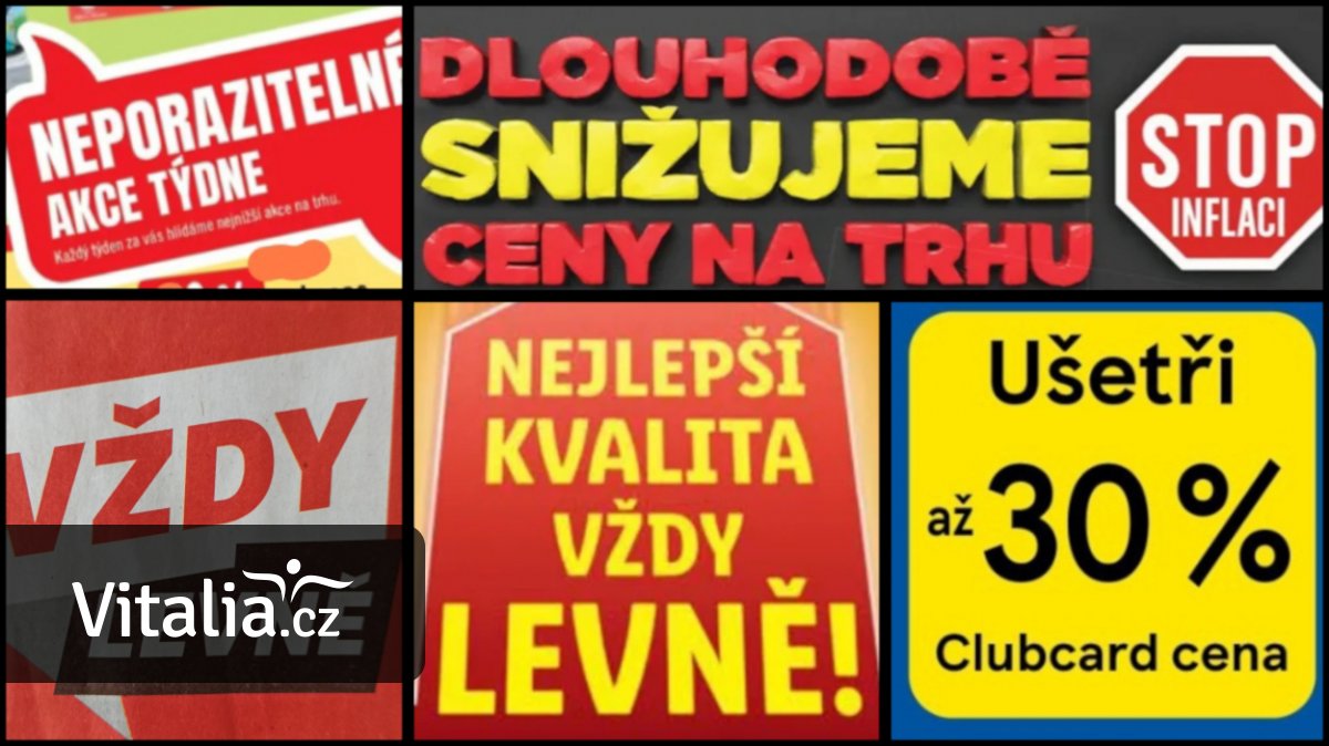 Řetězce soutěží o zákazníka. Na jaké slevy a nízké ceny výrobků lákají?