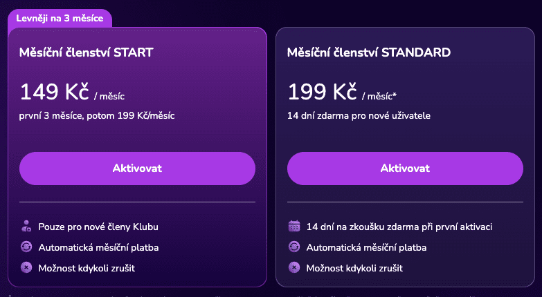 Audiotéka nabízí Klub za 199 Kč/měsíc, který umožňuje streamovat přes 3 000 titulů.