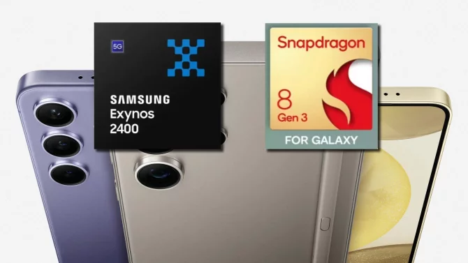 Samsung Galaxy S24 - SoC Exynos a Snapdragon