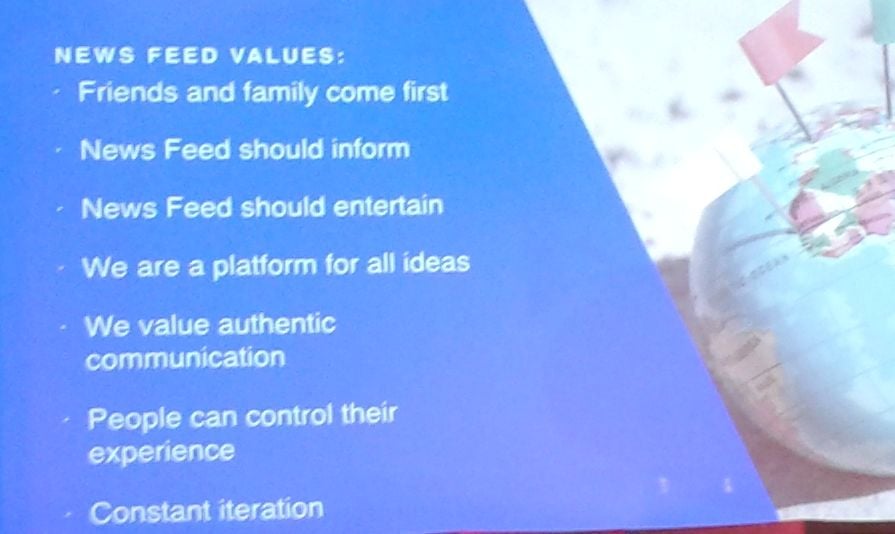 Doporučení Facebooku pro zařazování v newsfeedu