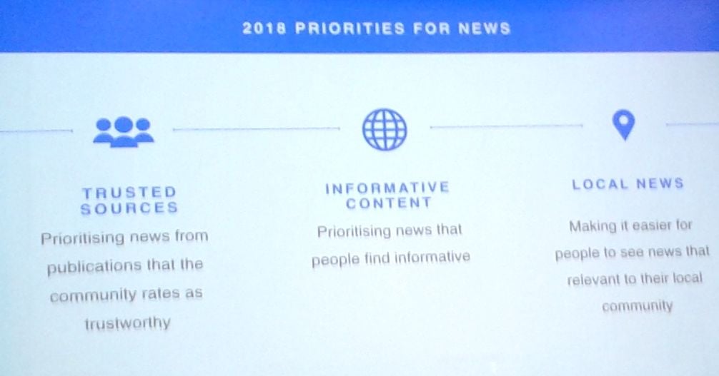 Doporučení Facebooku pro zařazování v newsfeedu