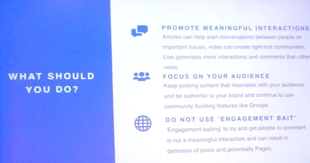 Doporučení Facebooku pro zařazování v newsfeedu