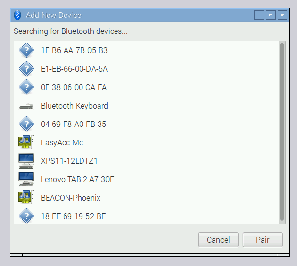 Párování Bluetooth zařízení.