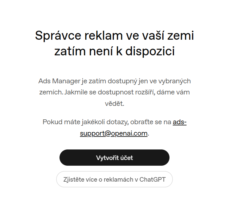 AI - OpenAI - ChatGPT - reklamy - spravce