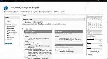 <p>Drupal a zpráva obsahu stránky. Demo si můžete vyzkoušet přímo na stránce věnované drupalu demo.drupal.cz</p>