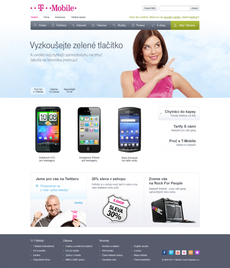 Nový web T-Mobile