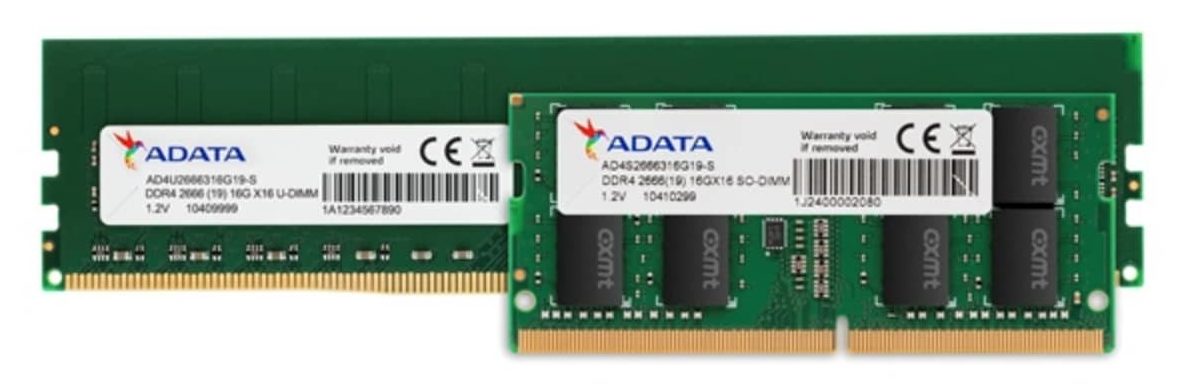 DDR4 DRAM od CXMT v modulech pro čínský od firmy Adata